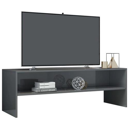 Tv-skab højglans 120 x 40 x 40 cm spånplade grå