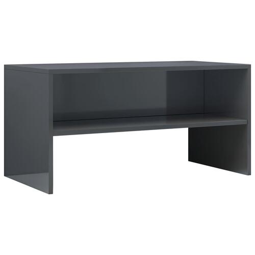 Tv-skab højglans 80 x 40 x 40 cm spånplade grå