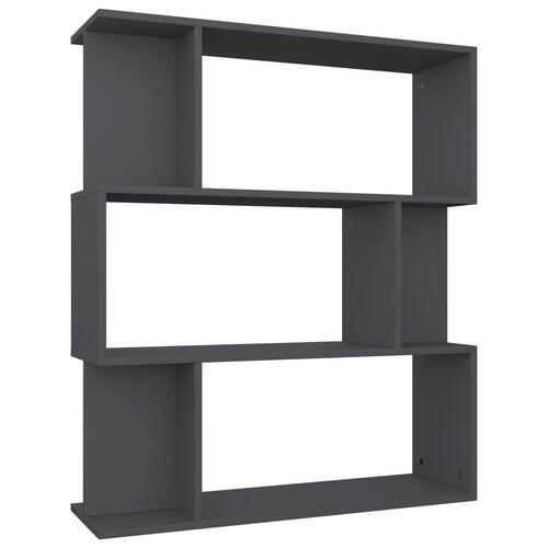 Bogskab/rumdeler 80 x 24 x 96 cm spånplade grå