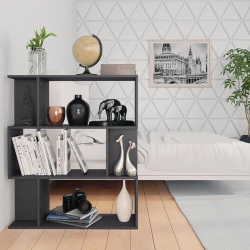 Bogskab/rumdeler 80 x 24 x 96 cm spånplade grå