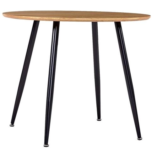 Spisebord 90 x 73,5 cm MDF egetræsfarve og sort