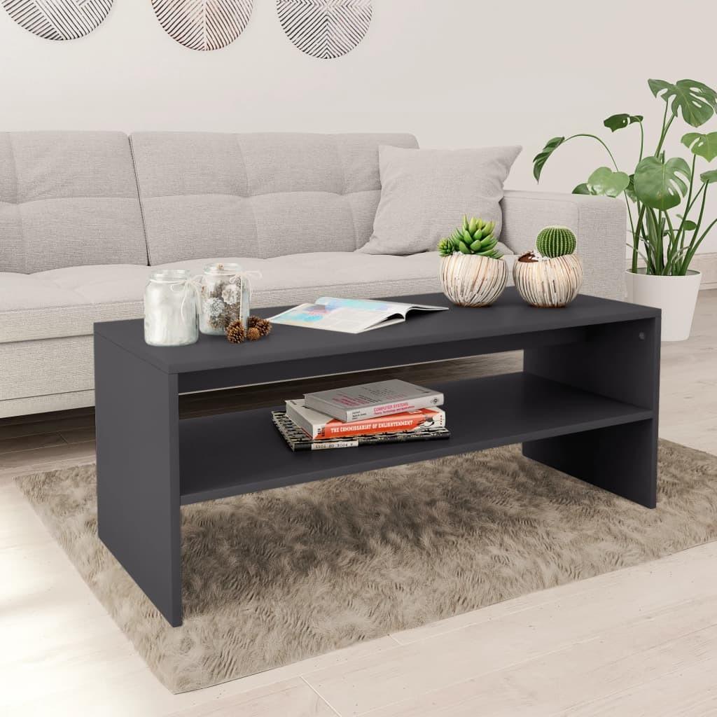 Sofabord 100x40x40 cm konstrueret træ grå