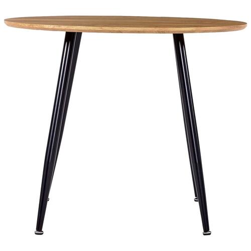 Spisebord 90 x 73,5 cm MDF egetræsfarve og sort