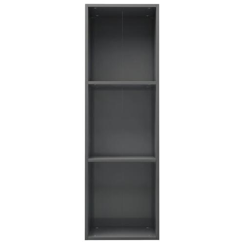 Bogskab/tv-skab 36 x 30 x 114 cm spånplade grå højglans