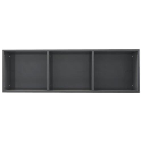 Bogskab/tv-skab 36 x 30 x 114 cm spånplade grå højglans