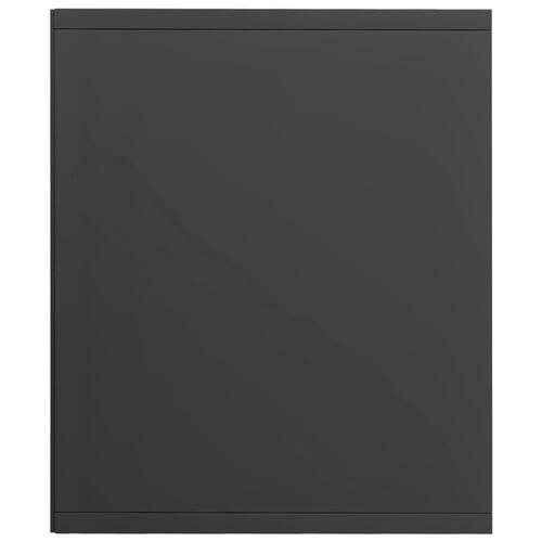 Bogskab/tv-skab 36 x 30 x 114 cm spånplade grå højglans