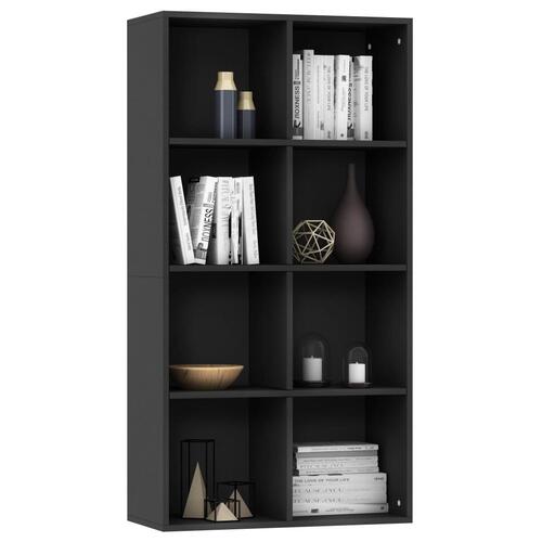 Bogskab/skænk 66 x 30 x 130 cm spånplade grå