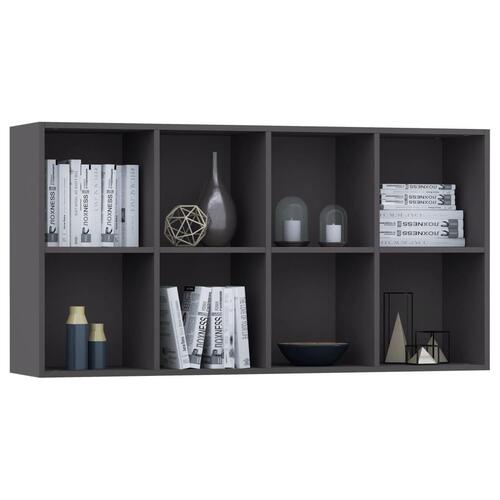 Bogskab/skænk 66 x 30 x 130 cm spånplade grå