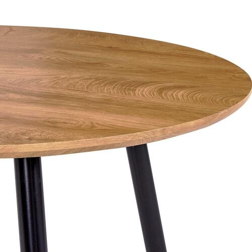 Spisebord 90 x 73,5 cm MDF egetræsfarve og sort