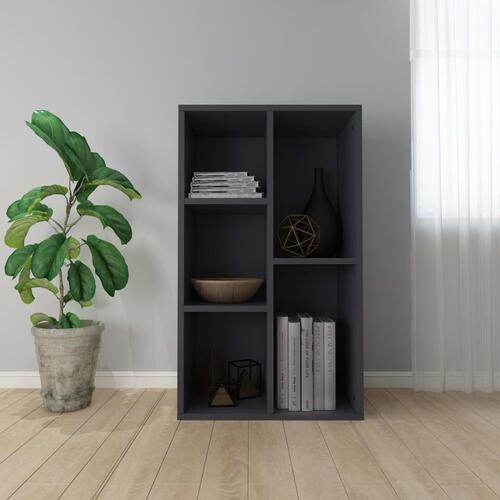 Bogskab/skænk 45 x 25 x 80 cm spånplade grå