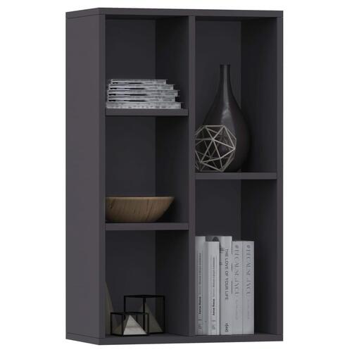 Bogskab/skænk 45 x 25 x 80 cm spånplade grå