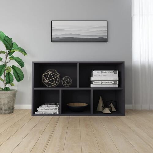 Bogskab/skænk 45 x 25 x 80 cm spånplade grå