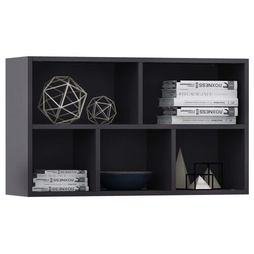 Bogskab/skænk 45 x 25 x 80 cm spånplade grå