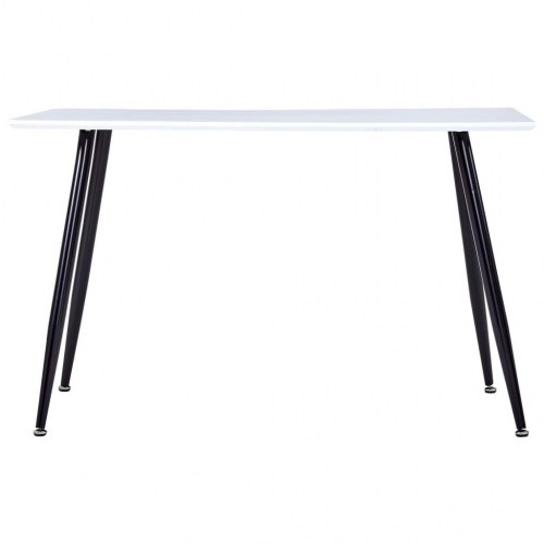 Spisebord 120 x 60 x 74 cm hvid og sort