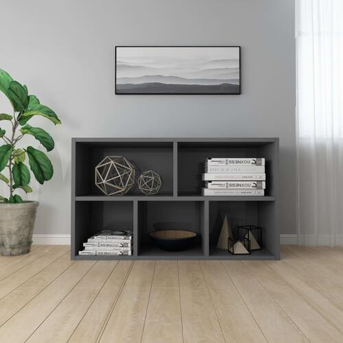Bogskab/skænk 45 x 25 x 80 cm spånplade grå højglans