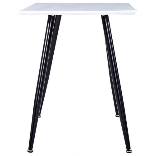 Spisebord 120 x 60 x 74 cm hvid og sort
