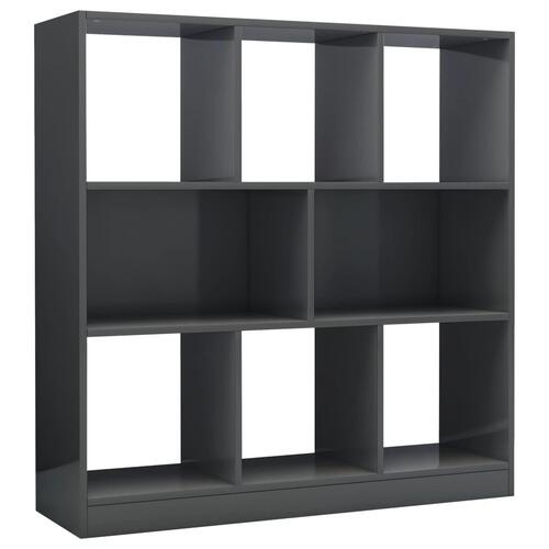 Bogskab 97,5 x 29,5 x 100 cm spånplade grå højglans