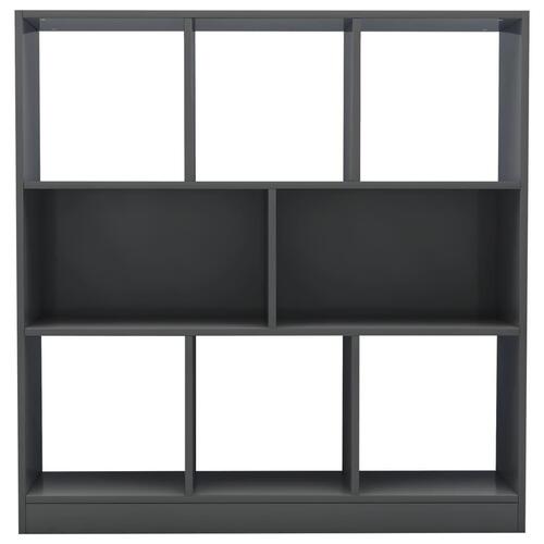 Bogskab 97,5 x 29,5 x 100 cm spånplade grå højglans