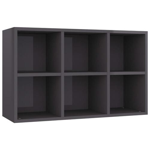 Bogskab/skænk 66x30x97,8 cm spånplade grå højglans