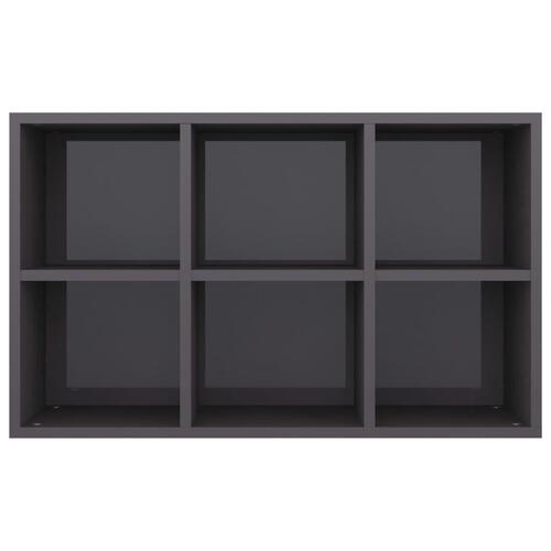 Bogskab/skænk 66x30x97,8 cm spånplade grå højglans