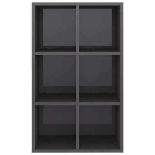 Bogskab/skænk 66x30x97,8 cm spånplade grå højglans