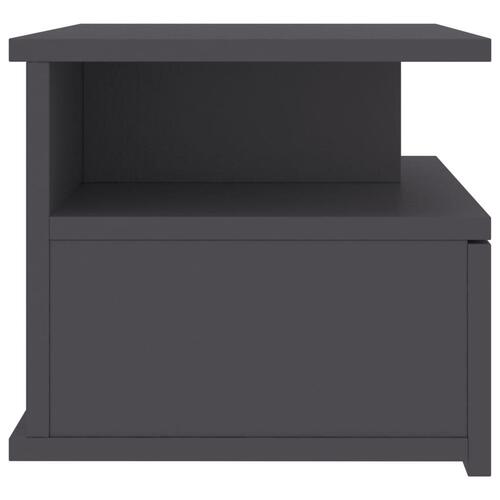 Svævende natborde 2 stk. 40 x 31 x 27 cm spånplade grå