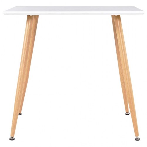 Spisebord 80,5 x 80,5 x 73 cm MDF hvid og egetræsfarve