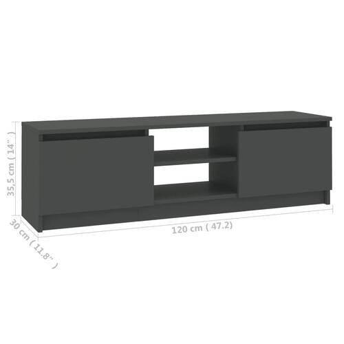 Tv-skab 120 x 30 x 35,5 cm spånplade grå