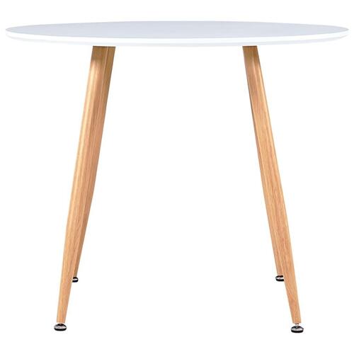Spisebord 90 x 73,5 cm MDF hvid og egetræsfarve