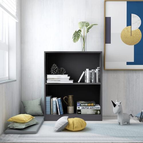 Bogreol 60 x 24 x 74,5 cm spånplade grå