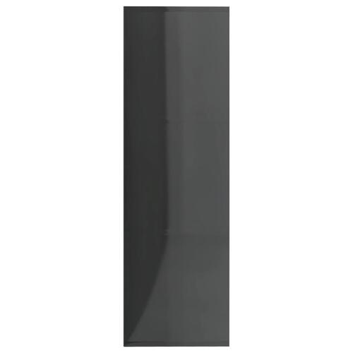 Bogskab 98x30x98 cm spånplade grå højglans