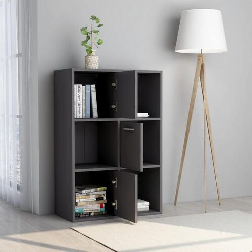 Opbevaringsreol 60 x 29,5 x 90 cm spånplade grå