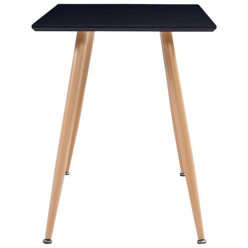 Spisebord 120 x 60 x 74 cm MDF sort og egetræsfarve