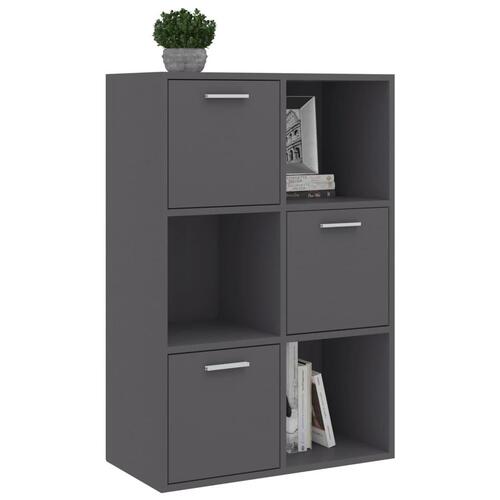 Opbevaringsreol 60 x 29,5 x 90 cm spånplade grå