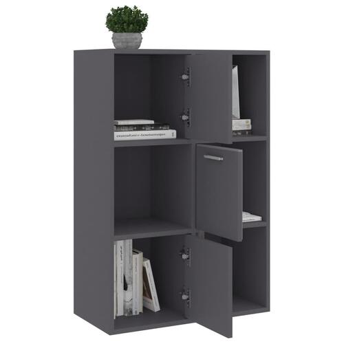 Opbevaringsreol 60 x 29,5 x 90 cm spånplade grå