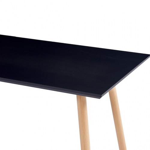 Spisebord 120 x 60 x 74 cm MDF sort og egetræsfarve