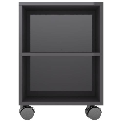 Tv-skab 120x35x43 cm spånplade grå højglans