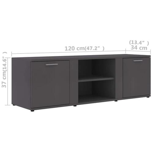 Tv-skab 120x34x37 cm spånplade grå
