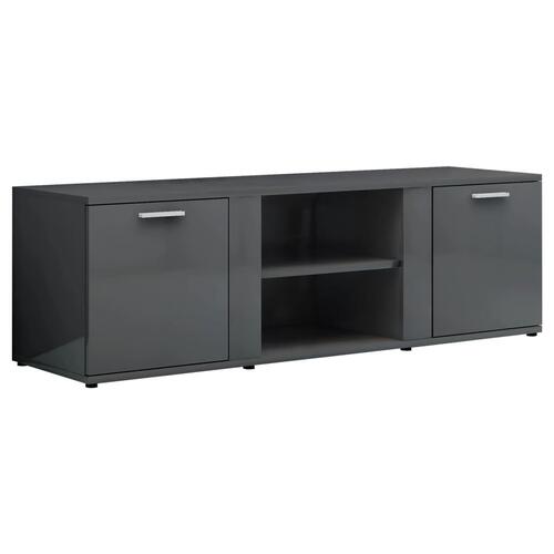 Tv-skab 120x34x37 cm spånplade grå højglans