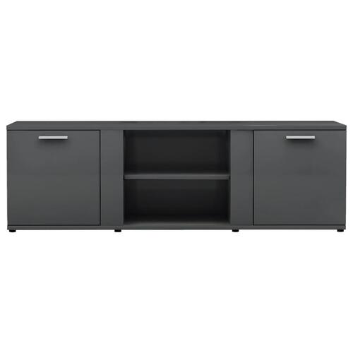 Tv-skab 120x34x37 cm spånplade grå højglans