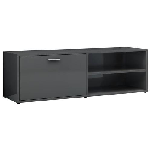 Tv-skab 120x34x37 cm spånplade grå højglans