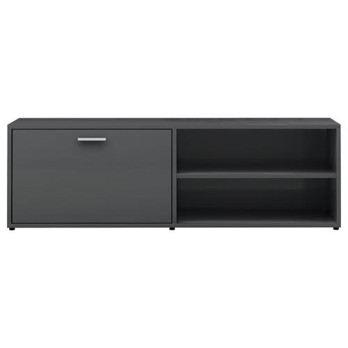 Tv-skab 120x34x37 cm spånplade grå højglans