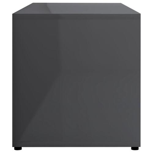 Tv-skab 80x34x36 cm spånplade grå højglans