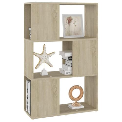 Bogreol/rumdeler 60x24x94 cm spånplade sonoma-eg