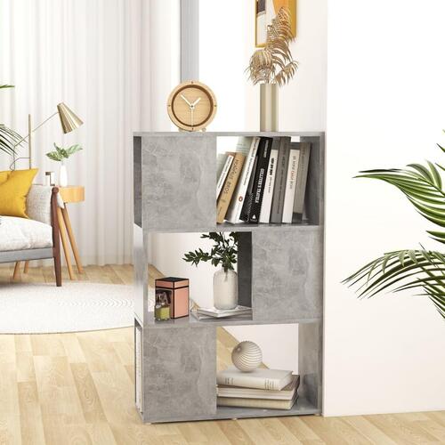 Bogreol/rumdeler 60x24x94 cm spånplade betongrå