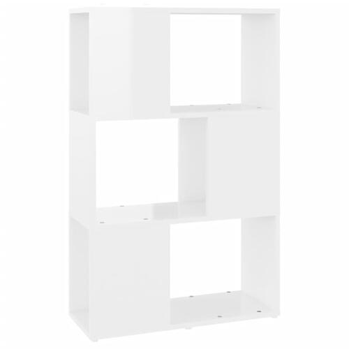 Bogskab/rumdeler 60x24x94 cm spånplade hvid højglans