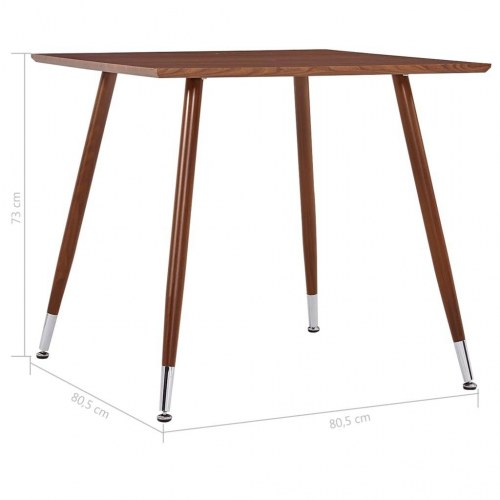 Spisebord 80,5 x 80,5 x 73 cm MDF brun