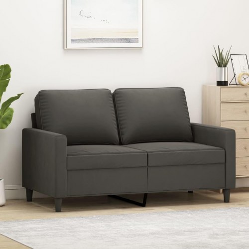 2-personers sofa 120 cm velour mørkegrå