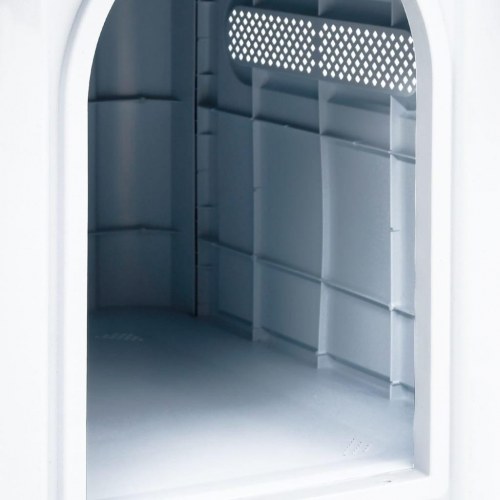 Hundehus 59 × 75 × 66 cm i polypropylen - blå/hvid