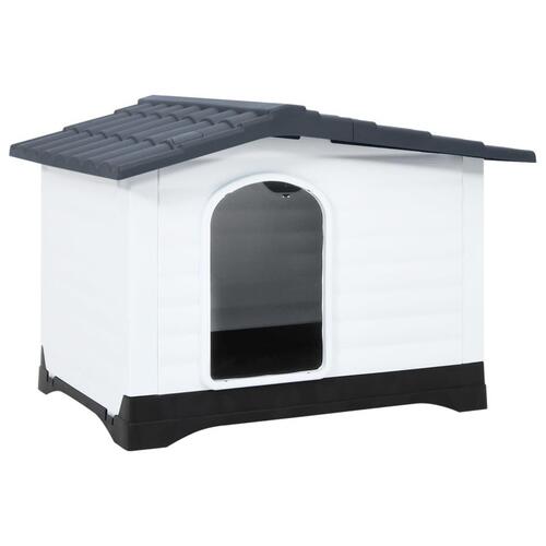 Hundehus 90,5x68x66 cm polypropylen grå